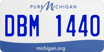 MI license plate DBM1440