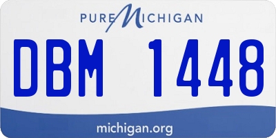MI license plate DBM1448