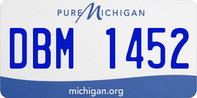 MI license plate DBM1452