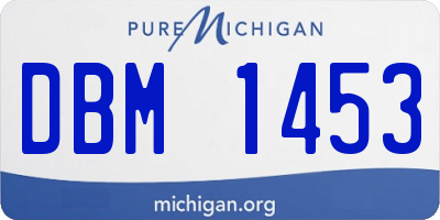 MI license plate DBM1453
