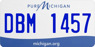MI license plate DBM1457