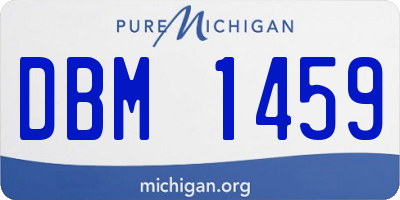 MI license plate DBM1459