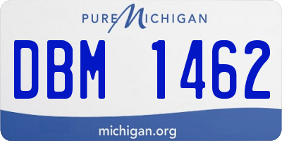MI license plate DBM1462