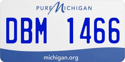 MI license plate DBM1466