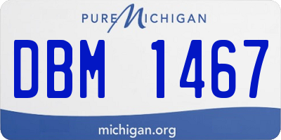 MI license plate DBM1467