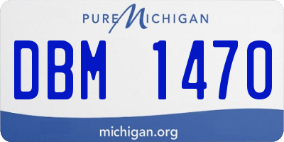 MI license plate DBM1470