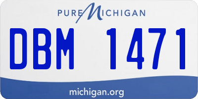 MI license plate DBM1471