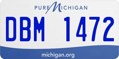 MI license plate DBM1472