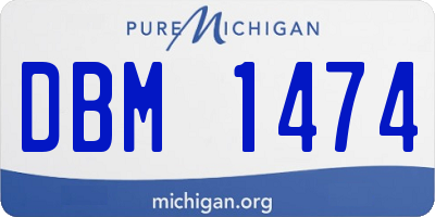 MI license plate DBM1474