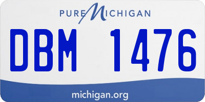 MI license plate DBM1476