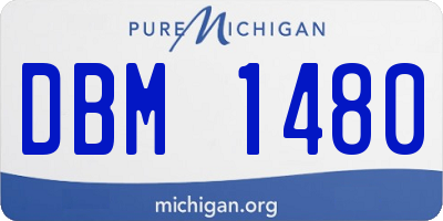MI license plate DBM1480