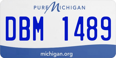 MI license plate DBM1489