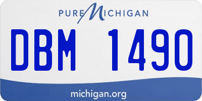 MI license plate DBM1490