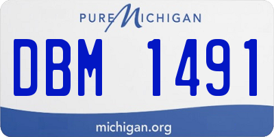 MI license plate DBM1491