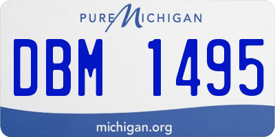 MI license plate DBM1495