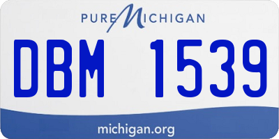 MI license plate DBM1539