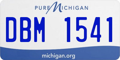 MI license plate DBM1541