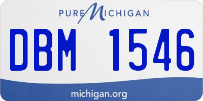 MI license plate DBM1546