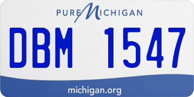 MI license plate DBM1547