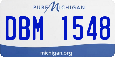 MI license plate DBM1548