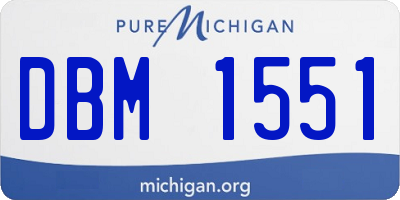 MI license plate DBM1551