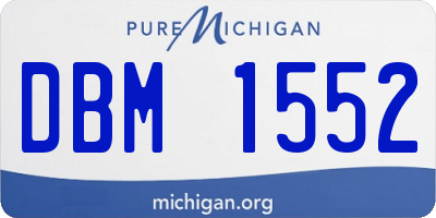 MI license plate DBM1552