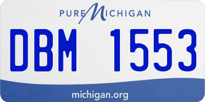 MI license plate DBM1553