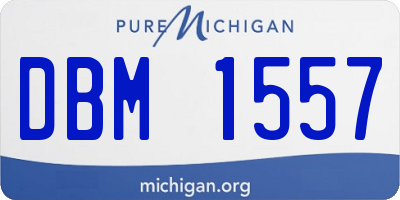 MI license plate DBM1557