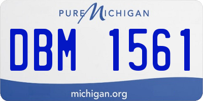 MI license plate DBM1561