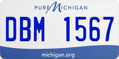 MI license plate DBM1567