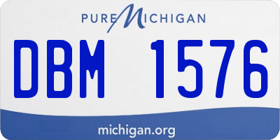 MI license plate DBM1576