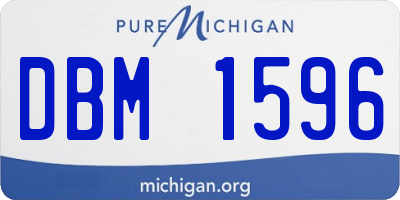 MI license plate DBM1596