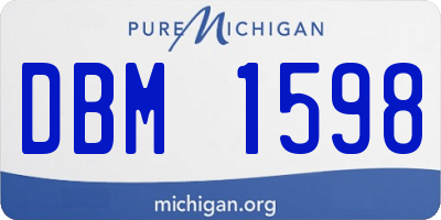 MI license plate DBM1598