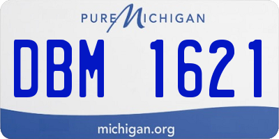 MI license plate DBM1621