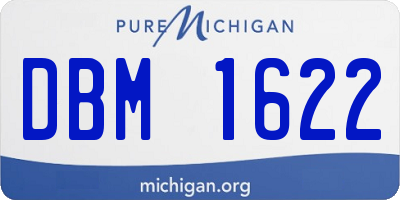 MI license plate DBM1622