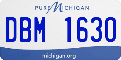 MI license plate DBM1630