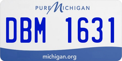MI license plate DBM1631