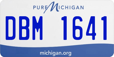 MI license plate DBM1641