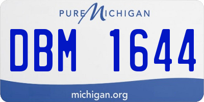 MI license plate DBM1644