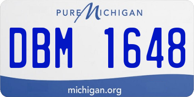 MI license plate DBM1648