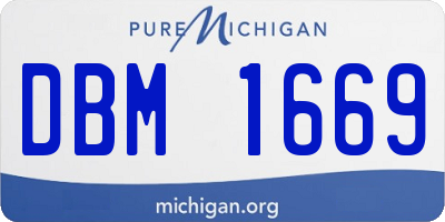 MI license plate DBM1669