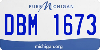 MI license plate DBM1673
