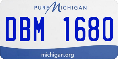 MI license plate DBM1680