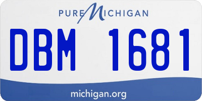 MI license plate DBM1681