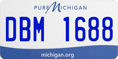 MI license plate DBM1688