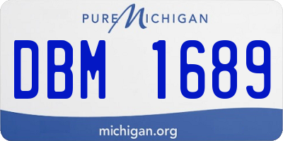 MI license plate DBM1689