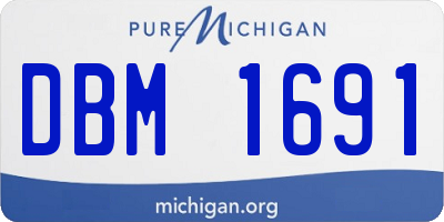 MI license plate DBM1691