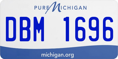 MI license plate DBM1696
