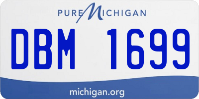 MI license plate DBM1699