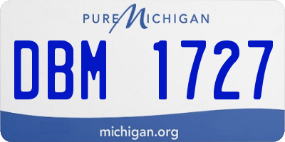 MI license plate DBM1727